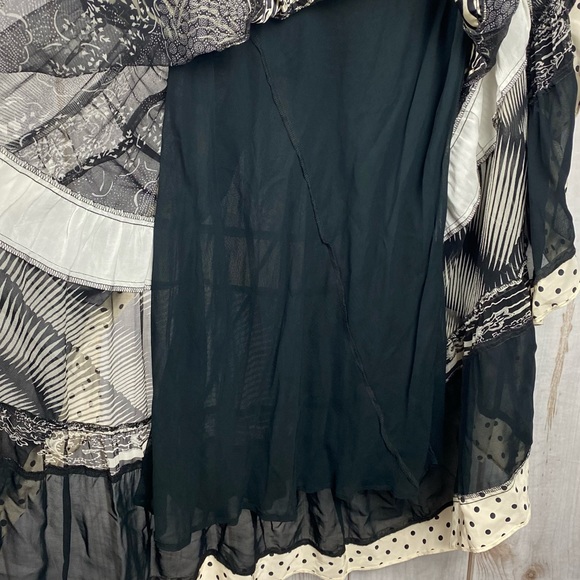 Nathalie Seaver Vintage Multi Pattern Ruffle Maxi Skirt - Size 1 - Picture 7 of 11